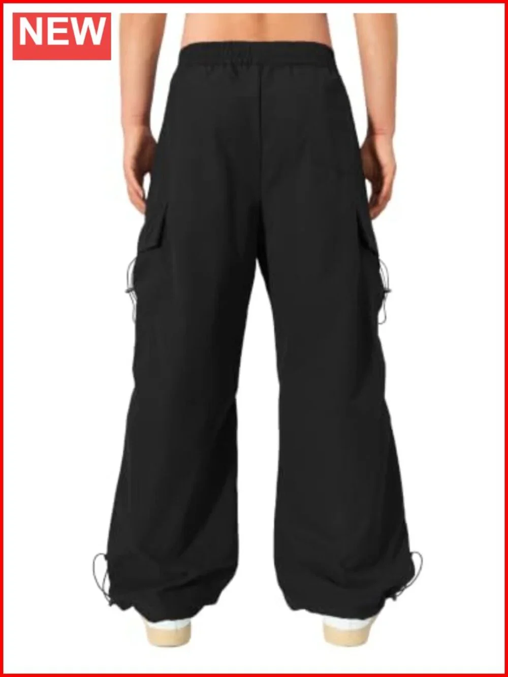 Men's Baggy Cargo Pants Waterproof Relaxed Fit Parachute Pants Hiking Casual